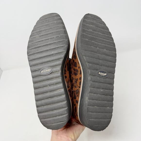 Dr. Scholls Womens 7 Brown Black Leopard Print Local Platform Bootie Lace Up - Picture 8 of 9